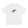 Camiseta unisex de seda de leche con estampado pixelado de figura humana, corte holgado, manga corta, patrón abstracto, estilo simple, para pareja