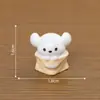 Figurita de Cachorro con Lazo Lindo para Paisaje en Miniatura, Muñeca, Accesorios de Decoración para Casa de Muñecas DIY, Adornos Pequeños para Coche y Escritorio