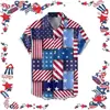 Camisas Masculinas de Manga Curta Europeias e Americanas de Verão Transfronteiriças com Impressão Digital 3D Tops Casuais Tendência de Praia Havaiana
