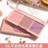 Rubor Tres Colores Pipl Maquillaje Nude Rubor Mate Cosméticos Asequibles para Estudiantes Paleta de Rubores Multiusos Transfronterizo
