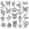 Sal Marina Aleación Azul Corazón Mariposa Luna Pentagrama Colgante DIY Pulsera Hecha a Mano Collar Accesorios de Joyería