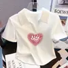Camiseta polo blanca de algodón con hilo, manga corta, solapa y hombros descubiertos, elegante top francés de verano con cuello en V, combinable con todo.