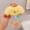 Lazo para el cabello de Kuromi Cuerda para el cabello para niños Lindo Sanrio Lana Dibujos animados Tendones de goma Accesorios para el cabello de niña con bola de cola de caballo