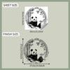 Divertido-f713 estilo chinês simples panda vermelho bambu quarto sala de estar embelezamento adesivos de parede decorativos atacado autoadesivo