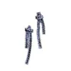 Collar de Borla de Zirconia Aretes Set de Dos Piezas Moda Europea y Americana Lujo Accesible Cadena Elegante para la Clavícula Accesorios de Nicho de Alta Gama para Mujeres