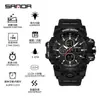 Nuevo Reloj Electrónico Transfronterizo Sanda para Hombre, Deportivo, Resistente al Agua, Luminoso, Doble Pantalla, Multifunción, Modelo Popular