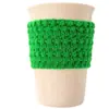 Nuevo juego de tazas de pareja con temática navideña, de punto, de lana jacquard de doble cara sin fondo, suministro directo de fábrica
