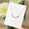 Collar de Plata Esterlina S925 Sonrisa Femenino Diseño Nicho Colgante Trenzado Entrelazado Cadena Clavícula Personalizado Versátil Collar de Alta Gama