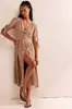 2026 Transfronterizo Amazon Nueva Moda Femenina Estilo Europeo y Americano Sexy Cuello en V Larga Botonada Talla Extra Vestido Camisa