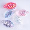 Colorido uv transparente pendurado buraco ângulo contas gota de água dividir buraco redondo contas diy artesanal frisado uva corda material colar acessórios