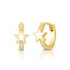 Agulha de prata s925 venda quente transfronteiriça estilo ins brincos brancos femininos estilo doce adorável conjunto de brincos pendentes de estrela