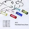 Dongzhou 15*5mm Fundo Pontiagudo Longo Diamante DIY Acessórios para Joias Brilhante Retangular Ângulo Reto Diamante de Vidro Strass Atacado