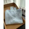 Cardigan de Punto de Manga Larga con Cuello Redondo Nuevo para Primavera y Otoño 2026 Versátil Sencillo Abrigo Suéter de Punto para Mujer