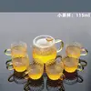 Mini Tetera de Vidrio Estilo Retro Pequeña Resistente a Altas Temperaturas con Filtro Infusor de Té Transparente Juego de Tetera Kung Fu