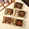 Saco para Embalagem de Bolo da Lua da Reunião de Meio Outono, Saco Selado em Formato de Coelho Dourado, Saco Transparente Estilo Cantonês para Embalagem de Bolo da Lua Assado