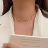 Colar de Pérolas Shijia Feminino Nicho Luxo Acessível Design Moda de Ponta Corrente Elegante para Clavícula Corrente de Pescoço Corrente de Suéter Corrente de Contas