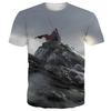 Transfronterizo AliExpress Amazon Verano Impresión Digital 3D Juego Mito Oscuro Goku Marea Nacional Camiseta de Manga Corta para Hombre