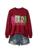 Comercio electrónico transfronterizo de Amazon, sitio europeo, sudadera de moda y divertida para mujer, diseño de copo de nieve de Feliz Navidad, en stock