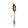 Cubiertos Occidentales de Palacio 304 Engrosados de Fábrica en Relieve Chapados en Oro Cuchillo para Bistec Tenedor Cuchara Cubiertos Vintage Juego de Regalo