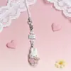 Cadena de Teléfono de Conejo Miffy Flocado Lindo Colgante Dulce Encanto Pequeño Flocado Regalo para Mejor Amiga Lindo Artículo Pequeño