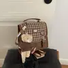 Outono/Inverno 2026 Nova Mochila Moda Feminina Design de Nicho Diária Estilo Coreano Casual Tendência Bolsa Transversal Multiuso
