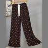 Pantalones de Pijama de Algodón Finos de Verano para Mujer con Estampado de Dibujos Animados, Pantalones de Pierna Ancha para Mujeres Embarazadas, Tallas Grandes, Adecuados para Usar Afuera, Pantalones Largos de Algodón, Exportación