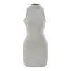 Vestido de tiras puro y seductor, sin hombros, ajustado, para mujer, vestido corto bodycon de verano para chica sexy, que realza la cintura, vestido tipo tank elegante y versátil