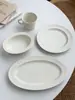 Anmu Liangpin Exportações Cerâmica Estilo Coreano Estilo Ins Renda Textura Fosca Louça, Copos de Água, Tigelas para Lanches e Pratos