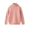 Suéter de Cachemira Grueso de Doble Capa Nuevo para Otoño e Invierno para Niños Cuello Alto Suéter de Cachemira para Niños y Niñas Capa Base Invierno