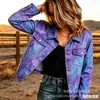 Nueva Chaqueta Corta de Mezclilla de Algodón Transfronteriza Otoño e Invierno Estampado Digital 3D Moda Personalidad Top Delgado Mujer