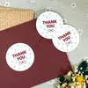 Precio de 6 Piezas Nuevo Lazo Rojo de Gracias Redondo Decorativo Autoadhesivo DIY Pegatina de Horneado Sello