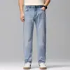Nuevos Jeans Rectos Sueltos Elásticos para Hombre Primavera/Verano 2026 Pantalones Casuales para Hombre Ajuste Delgado de Moda