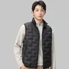 Chaleco Ligero para Hombre con 90% de Plumón de Pato Capa Base para Vestir en Capas Viaje Casual Sin Mangas Chaleco Chaqueta con Cuello Alto