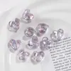 Contas de Cristal em Forma de Coração de Acrílico Iridescente, Contas em Forma de Coração com Furo Reto, Acessórios para Pulseira e Colar DIY, Atacado do Fabricante