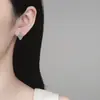 Pendientes Xindeyi de Plata de Ley S925 con Moissanita para Mujer Pendientes en Forma de U Pendientes de Moda de Gama Alta Versátiles para el Uso Diario
