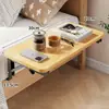 Mesa de cabeceira dobrável para uso doméstico, prateleira lateral de quarto, mesa lateral pequena para apartamentos de aluguel, solução de armazenamento, armário lateral