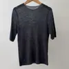 Camiseta BORBOTIE para Mujer 2026 Primavera/Verano Nueva BC Lana Soluble en Agua Lentejuelas Cuello Redondo Manga Corta Suéter Camiseta