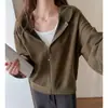 Moletom com Capuz Casual Simples Preguiçoso Solto Básico Versátil Engrossado Feminino Novo Estilo Coreano Outono/Inverno