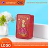 Caixa Quadrada de Folha de Flandres Personalizada, Caixa de Embalagem de Doces para Lembrancinha, Caixa de Metal para Biscoitos de Ano Novo