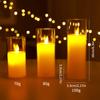 Lámpara de vela electrónica LED de cristal, con efecto oscilante, ideal para Navidad y decoración.
