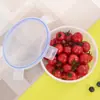 Caja de Almacenamiento Doméstico Multiespecificación Redonda Refrigerada Congelada Microondas Engrosada Transparente a Prueba de Humedad Lonchera