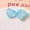 Parche de corazón de melocotón con viñetas de hielo en forma de corazón, accesorios de resina para pendientes, horquillas, material de carcasa de teléfono móvil, venta al por mayor