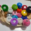 En Stock Bufanda/Gorro de Cachemir con Pompón de 3 cm y Lazo con Hilo y Bola de Hilo Hecho a Mano Pompón Grande Bola de Felpa para DIY