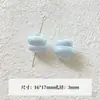[Wangyang] Material e acessório para corrente de celular DIY temático de queijo Hello Kitty pintada de azul e branco em formato de estrela de acrílico