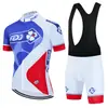 Conjunto de Maillot de Ciclismo Fdj Pantalones Cortos de Manga Corta para Bicicleta Ropa para Montaña y Carretera Hombres y Mujeres Versión de Equipo Ropa de Ciclismo de Secado Rápido