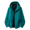 Chaqueta deportiva de exterior tres en uno desmontable, cortavientos e impermeable, personalizada con logotipo de empresa, para hombre