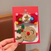Accesorios para el cabello infantiles de Navidad 2024 nuevo pasador de alce flequillo lateral de niña pinza para el cabello de Papá Noel lote de fábrica