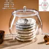 Frasco Sellado de Plástico Transparente Grado Alimenticio Té Medicina Tradicional China Dinerel Frasco de Almacenamiento Dulces Galleta Snack Frasco de Almacenamiento Grande