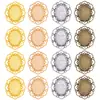 Joia de Liga Metálica Popular Transfronteiriça, Pingente Base Oval Pedra do Tempo Acessório DIY, Diâmetro Interno 18*25mm