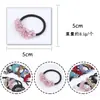 Diadema de cristal versátil estilo coreano diadema diadema cuerda para el pelo de temperamento flor de pelo anillo de cuero banda de goma de alta elasticidad cuerda para el pelo tocado